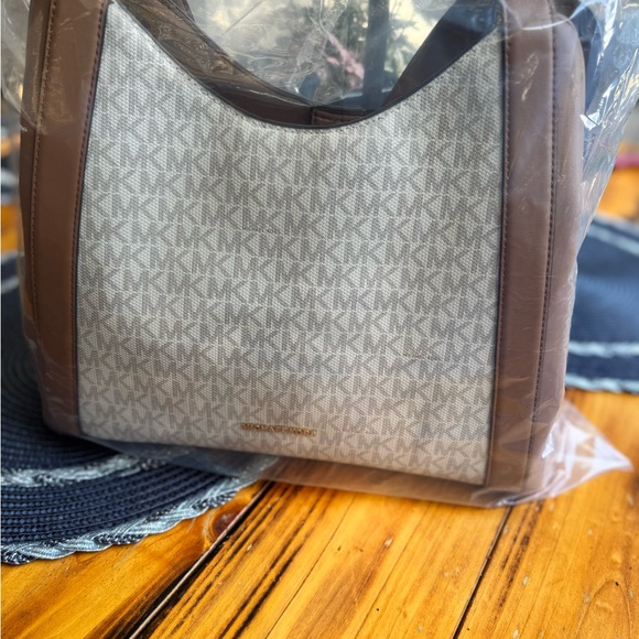 Michael Kors Handbags - Michael Kors Stylish Brown and Gray Shoulder Bag Michael, Michael Tote